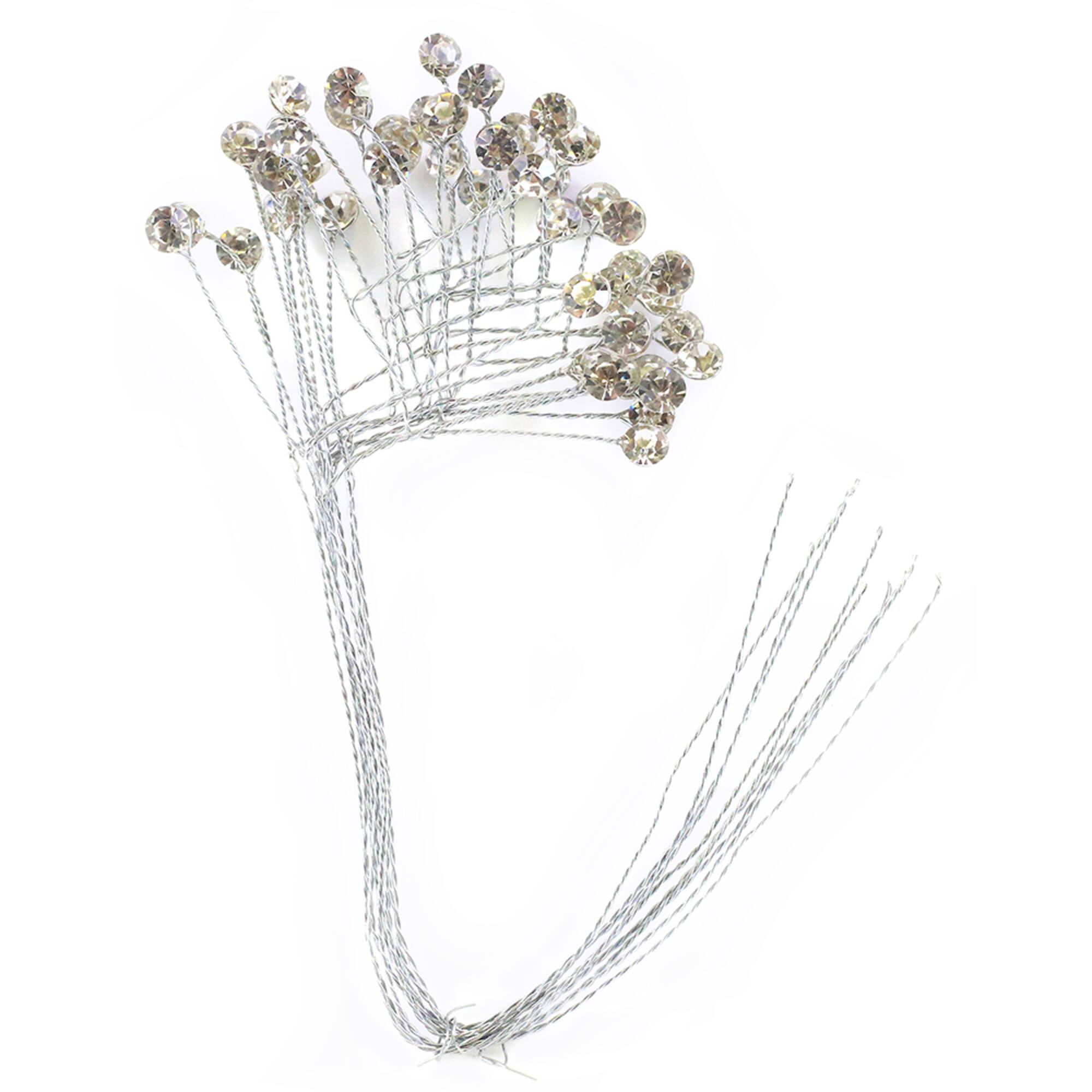 Jam Paper Floral Rhinestone Spray